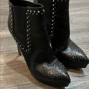 Michael Kors Elegant Black Studded Ankle Booties